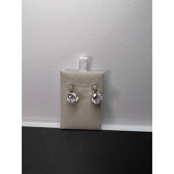 NEW Charles Winston CZ Sterling Silver Earrings 10.16ctw - Picture 5 of 11